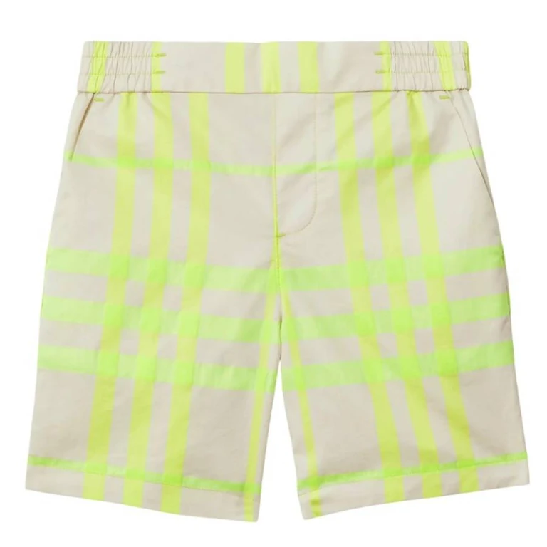 Burberry Toddler Roman Check Cotton Shorts