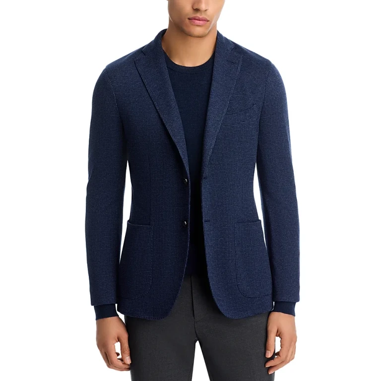 Boglioli Micro Houndstooth Jersey Slim Fit K-Jacket
