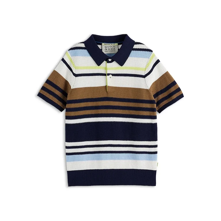 Scotch & Soda Boys' Structured Knit Polo - Little Kid, Big Kid