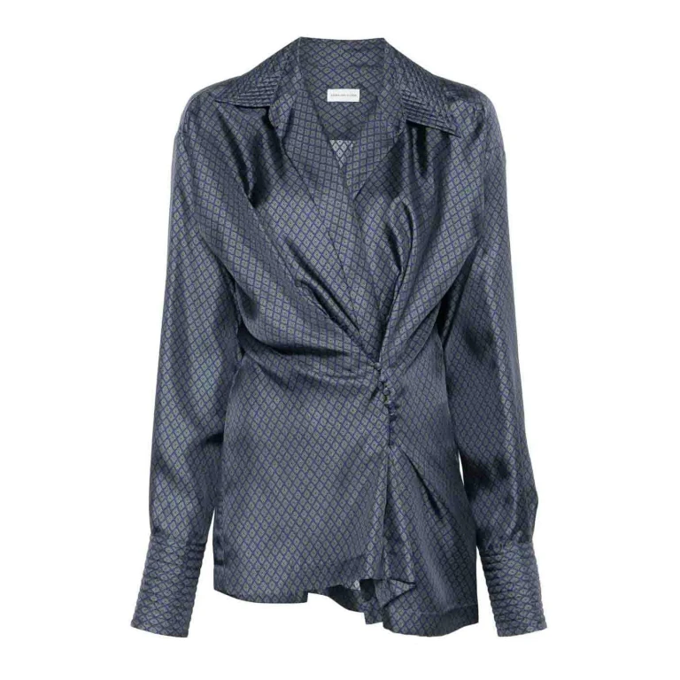 Dries Van Noten Pull Col Rond - Bleu