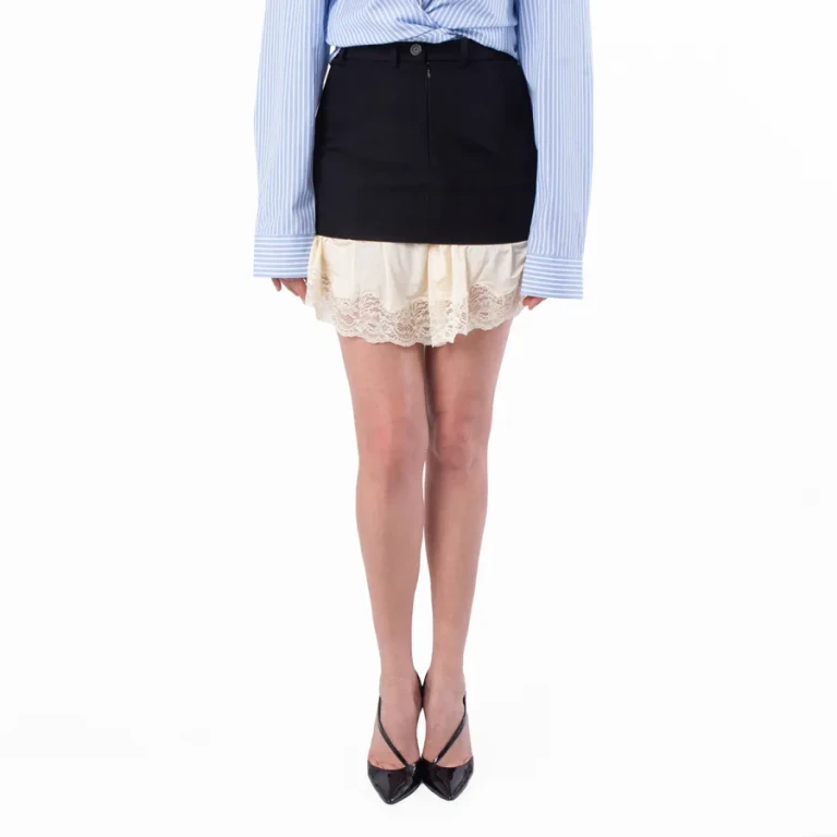Balenciaga Lingerie Mini Tailored Wool Skirt