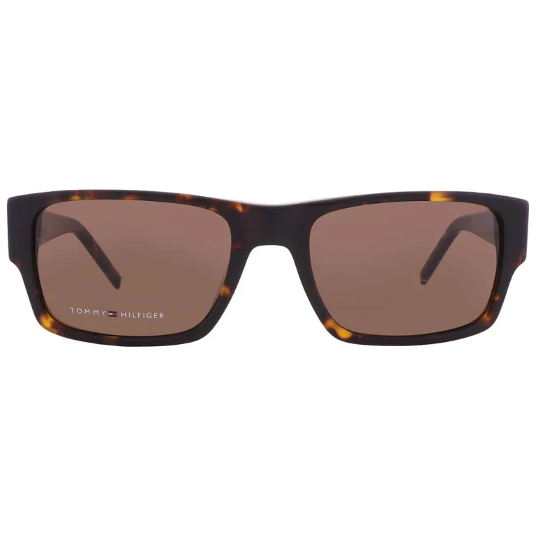 Tommy Hilfiger Brown Rectangular Mens Sunglasses TH 2017/S 0086/70 56