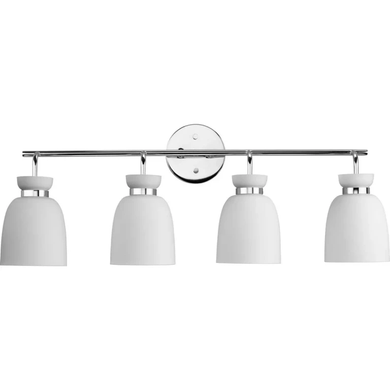 Polished Chrome Four Light Bath & Vanity from the Lexie Collection