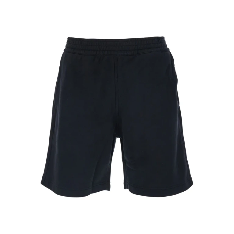 Givenchy Black Bermuda Shorts With Elastic Waist And Logo Patch On The Back In Cotton For Men