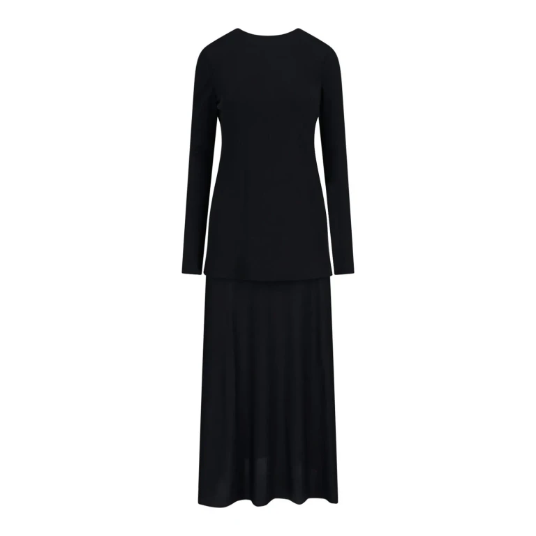 Jil Sander knielange jurk - Zwart