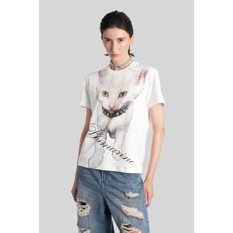 Blumarine T-shirt In White Cotton