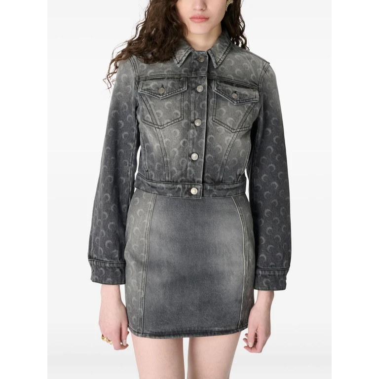 Marine Serre Chemise - Bleu Clair