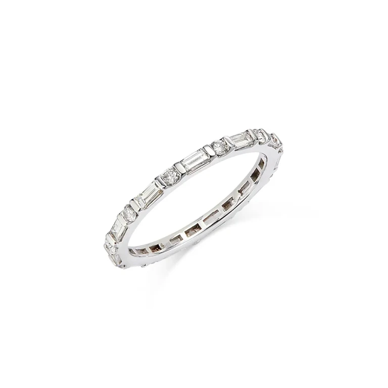 Diamond Eternity Band in 14K White Gold, 0.75 tcw