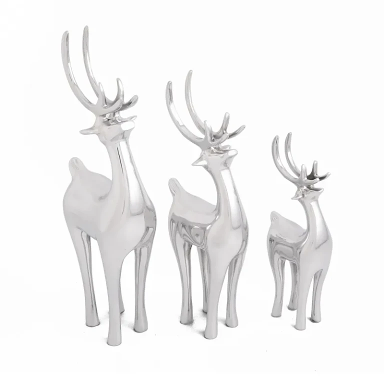 Nambe Silver Plated Vintage Reindeer, Set of 3