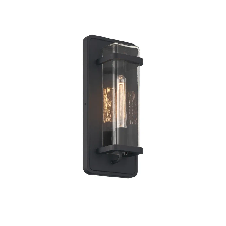 Black One Light Wall Lantern from the Pearl Street Collection