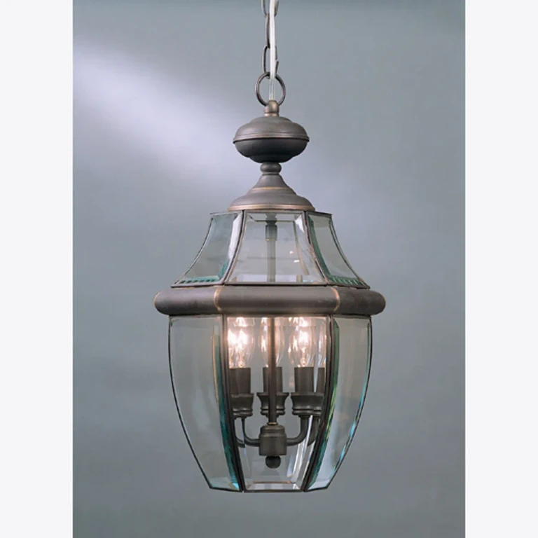 Newbury 3-Light Outdoor Hanging Lantern in Medici Bronze