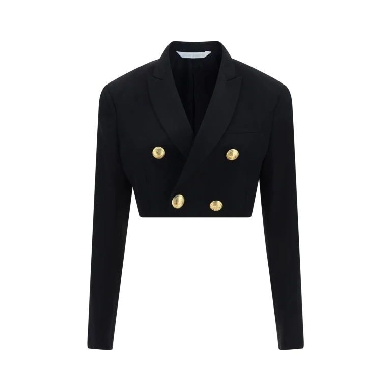 Giacca corta boyfriend nera Palm Angels