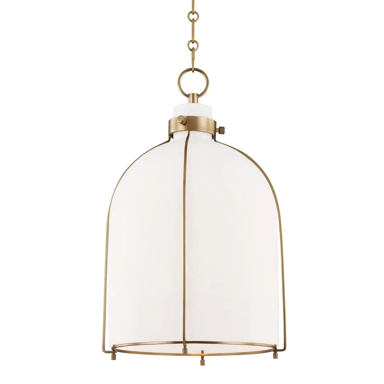 Eldridge Pendant Light in Aged Brass