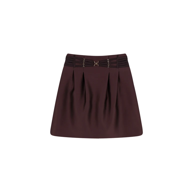 Elisabetta Franchi Skirts Brown Poliestere - Women