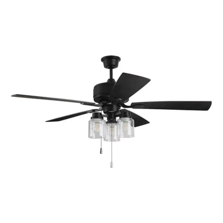 Flat Black 52" Ceiling Fan from the Kate Collection