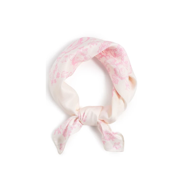 LoveShackFancy Labrina Head Scarf Ivory Heirloom One Size