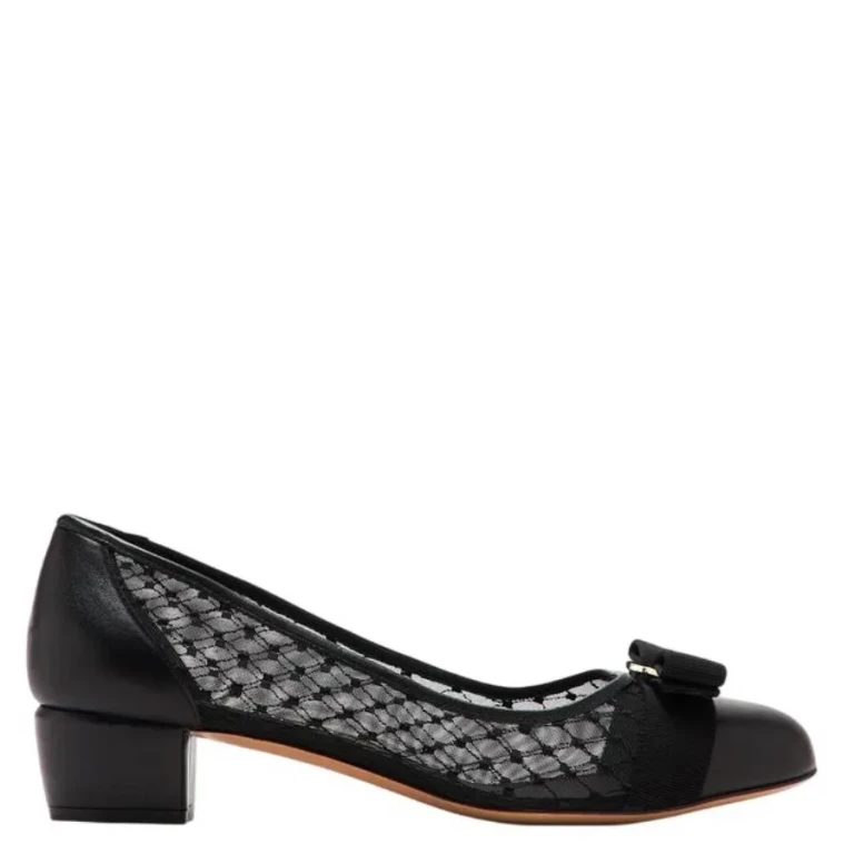 Ferragamo Vara Bow Mesh Pumps
