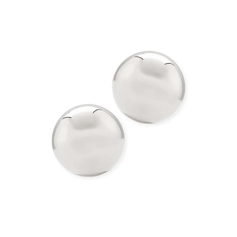 Ball Stud Earrings in 14K White Gold