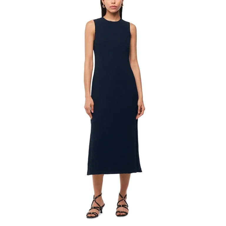 Whistles Erin Texture Midi Dress