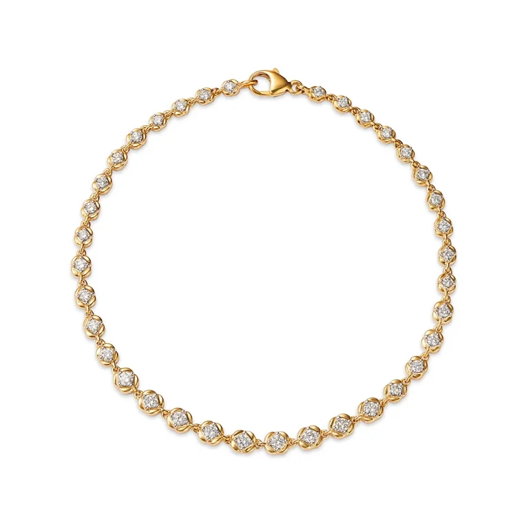 Diamond Link Tennis Bracelet in 14K Yellow Gold, 1.0 tcw
