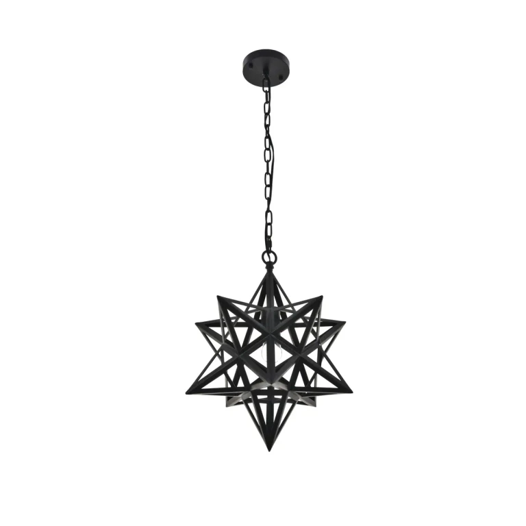 black One Light Pendant from the Nocturne Collection