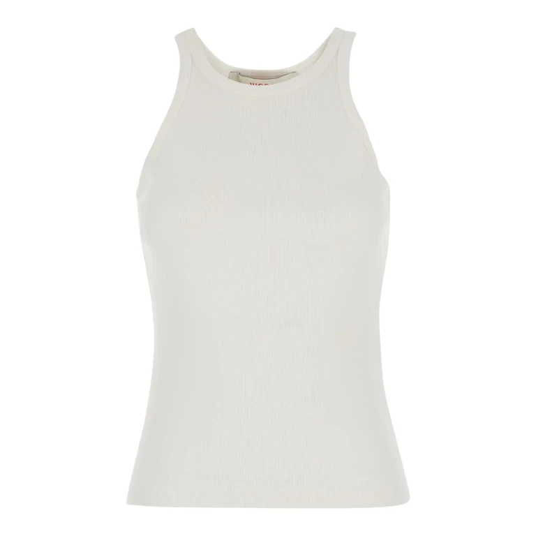 Jucca Ribbed Tank Top - White - Tank Top With Round Neckline And Thin Straps. Made Of Cotton. White. Women.