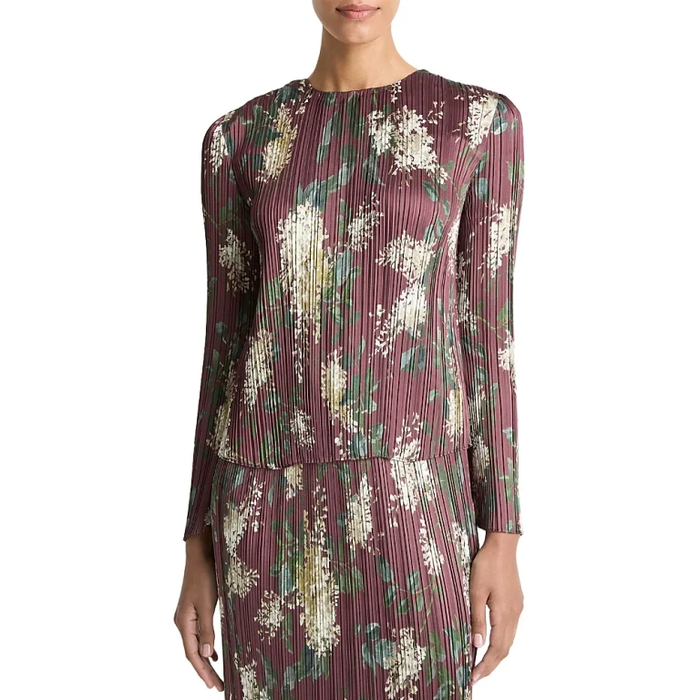 Vince Lilac Pleated Top