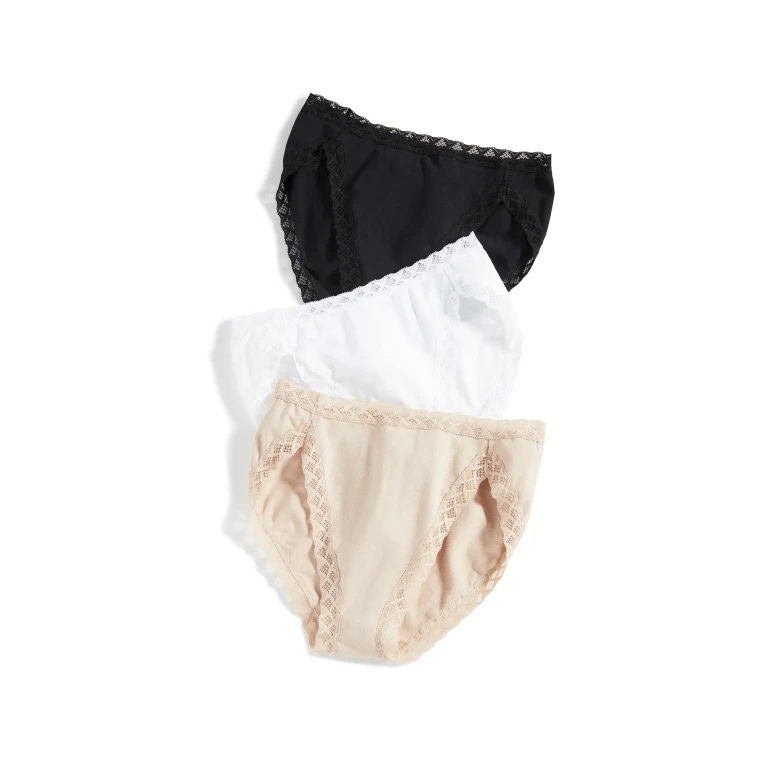 Natori Bliss French Cut Panties 6 Pack Black