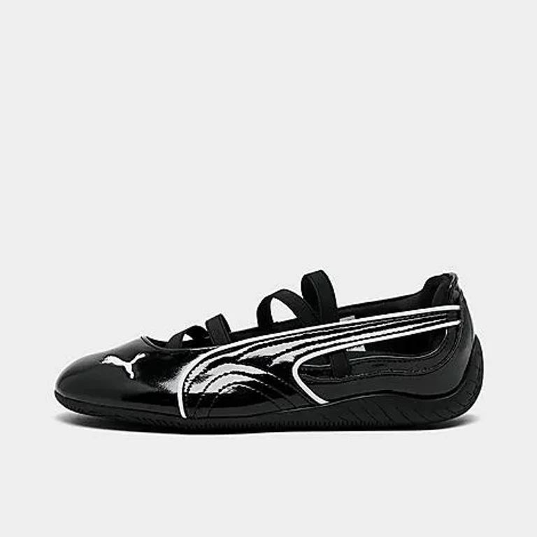 Girls' Big Kids Puma Speedcat Ballet Casual Shoes in Black/White Size: 4.0