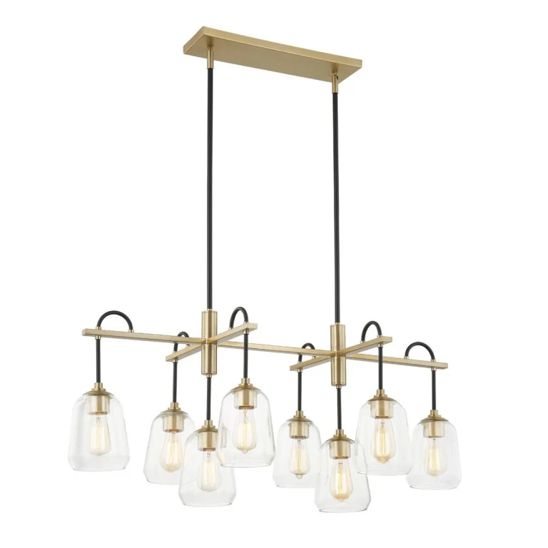 Matte Black Brass Chandelier from the Fusion Collection