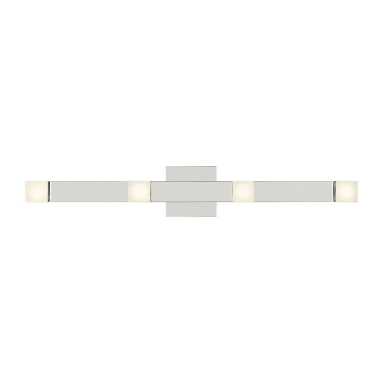 Chrome LED Bathroom Vanity Light from the Brander Collection