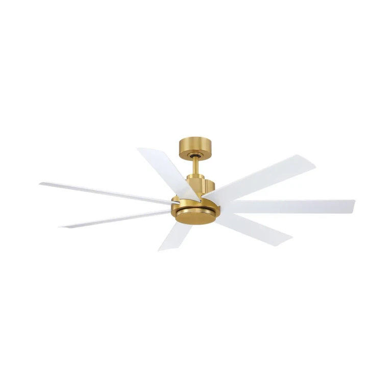 Brushed Satin Brass 56"Ceiling Fan from the Pendry 56 Collection