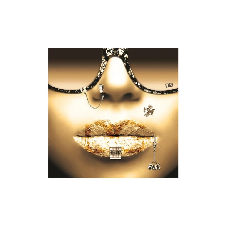 Gold Plexiglass Decorative Feminine Image | Andrew Martin D+G Gold
