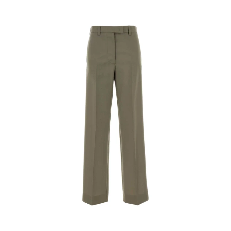 Miu Miu Sage Green Mohair Blend Palazzo Pant