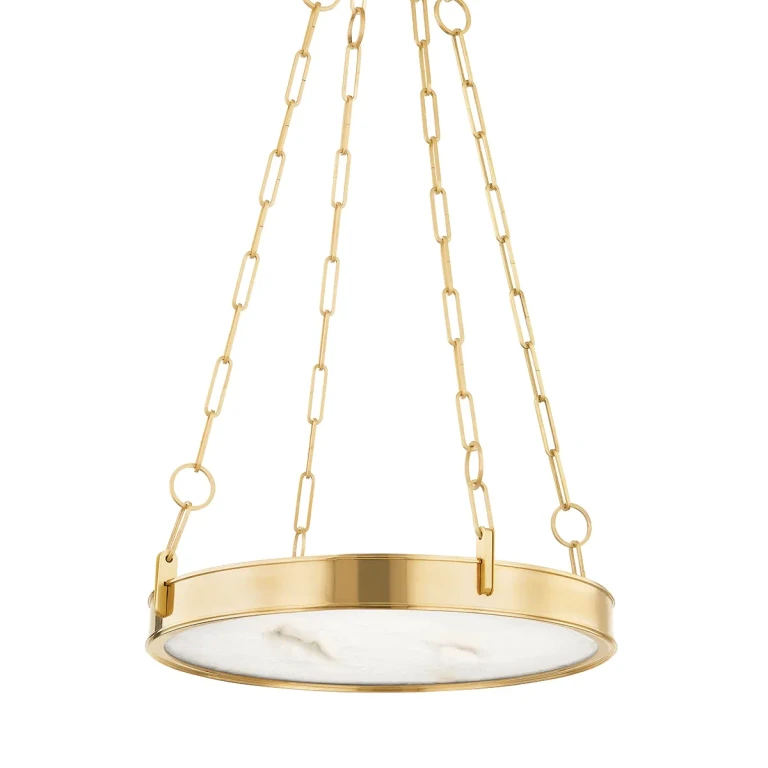 Aged Brass LED Chandelier from the Kirby Collection
