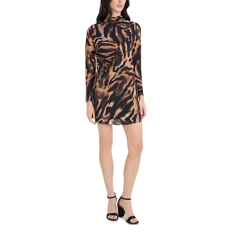 Donna Morgan Long Sleeve Mini Dress
