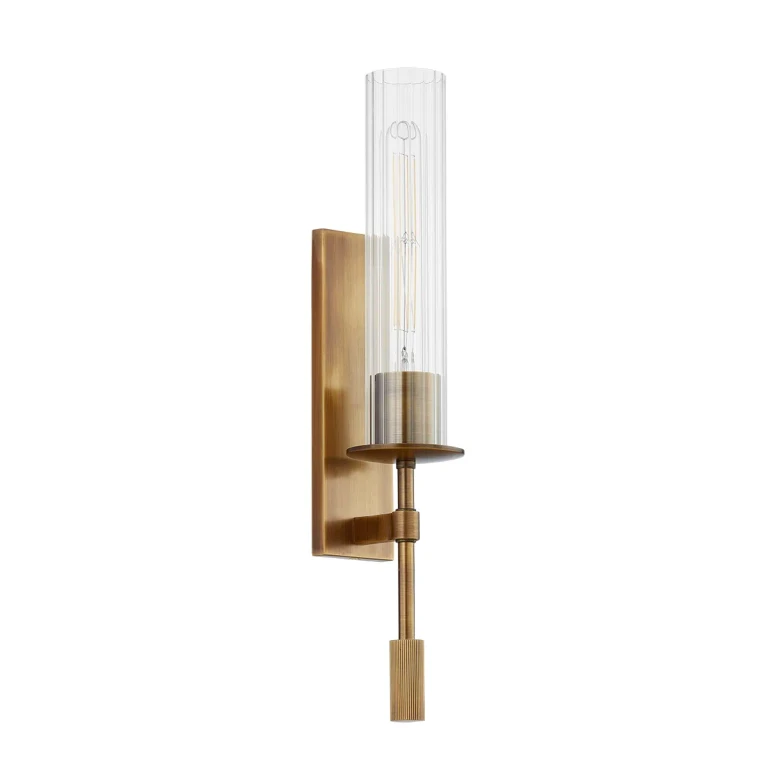 Patina Brass One Light Wall Sconce from the Elton Collection