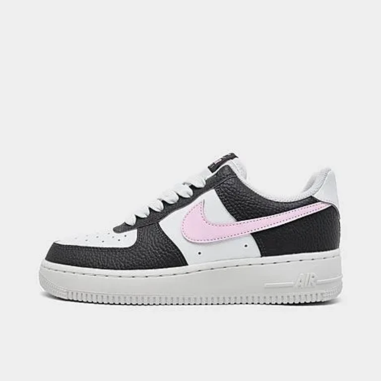 Nike Women's Air Force 1 '07 SE Casual Shoes in Summit White/Medium Ash/Pink Foam Size: 5.0