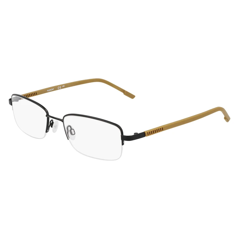 Flexon Demo Rectangular Mens Eyeglasses FLEXON H6079 004 55