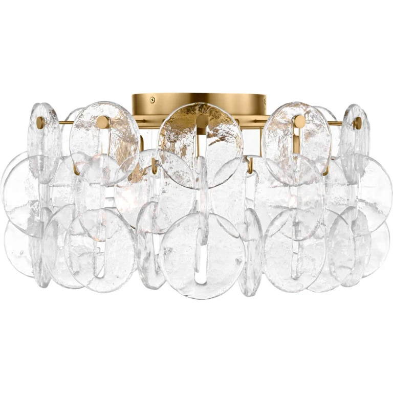 Burnished Brass Flush Mount from the Candace Collection