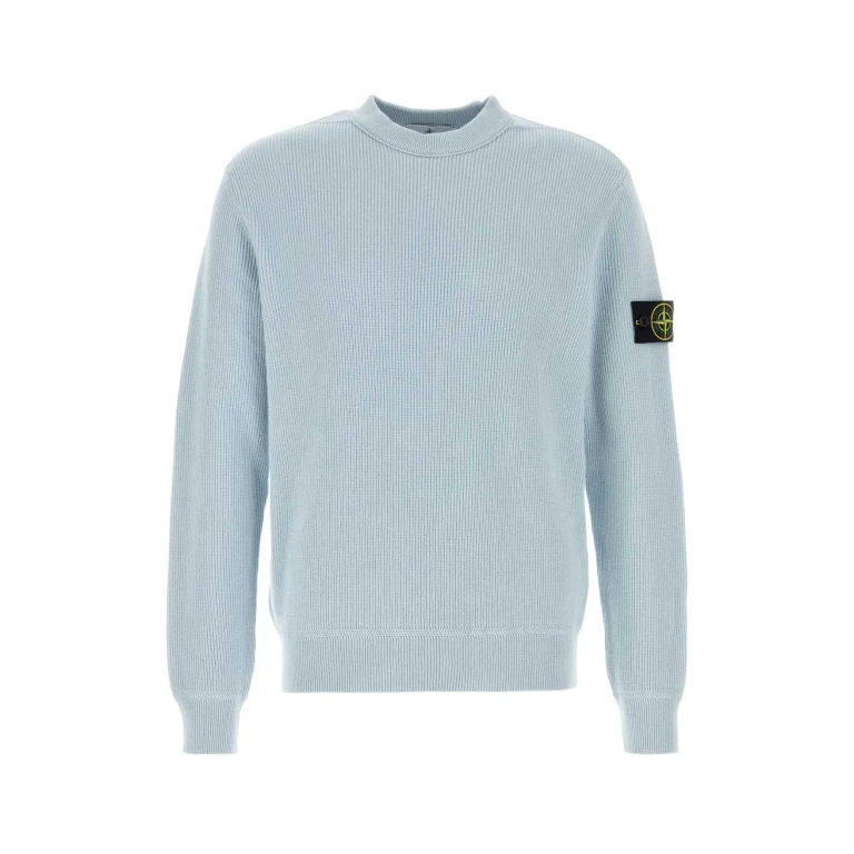 Fedeli Light-blue Cotton Sweater