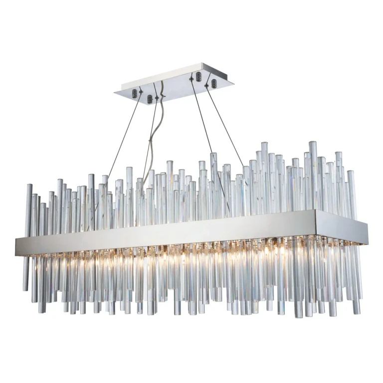 Chrome 20 Light Chandelier from the Dallas Collection
