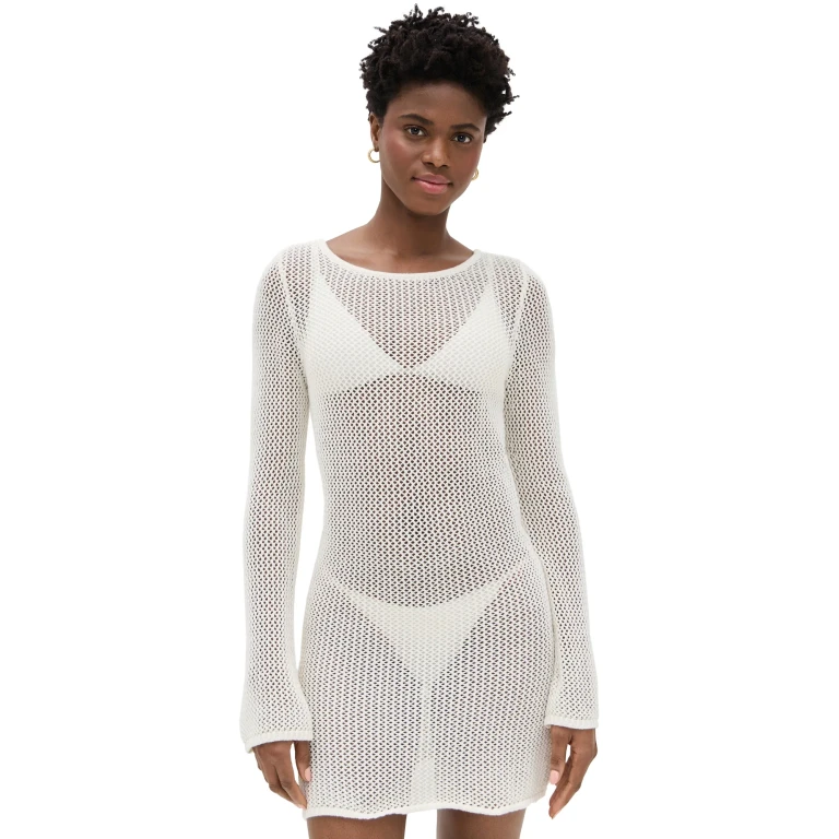 LSPACE Cleo Cover Up Dress Cream XL