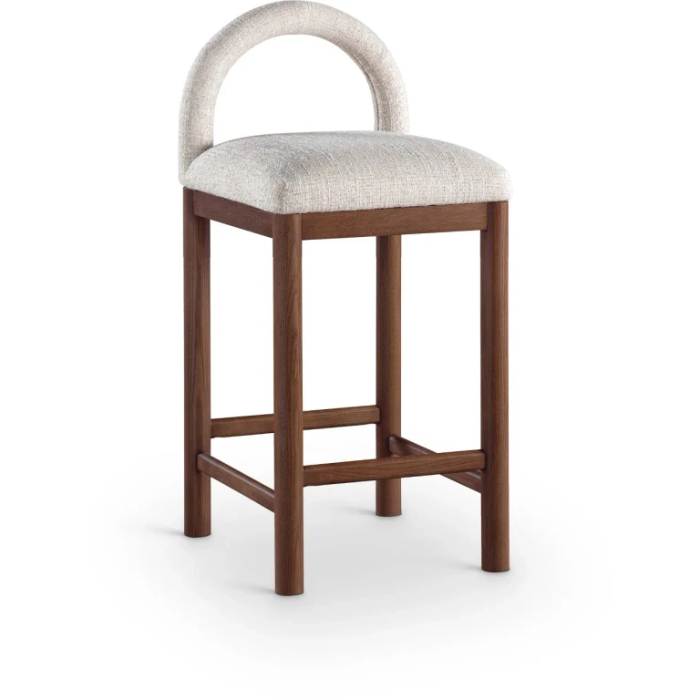 Conrad Beige Upholstered Counter Stool