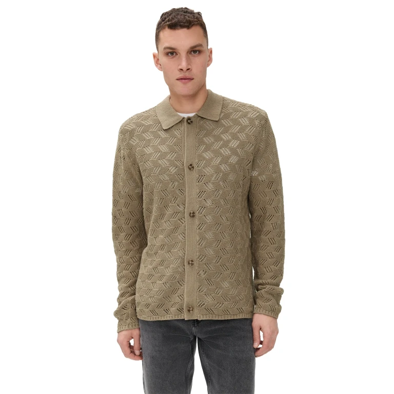 Les Deux Eloi Knit Shirt Dark Sand XXL