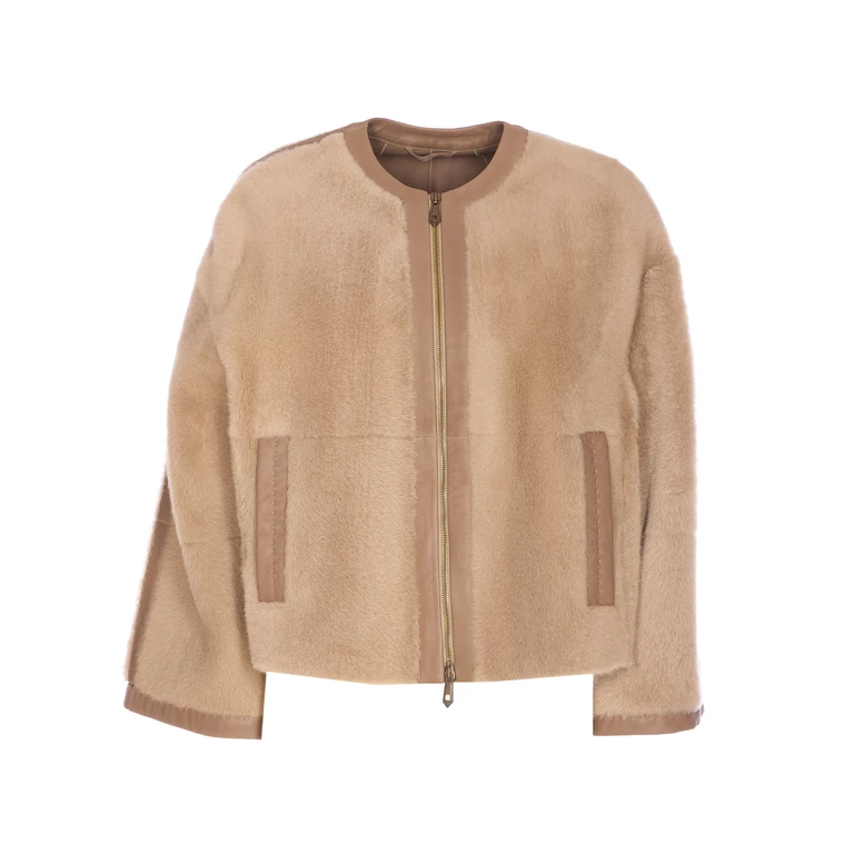 Max Mara Coats Beige Shearling - Women