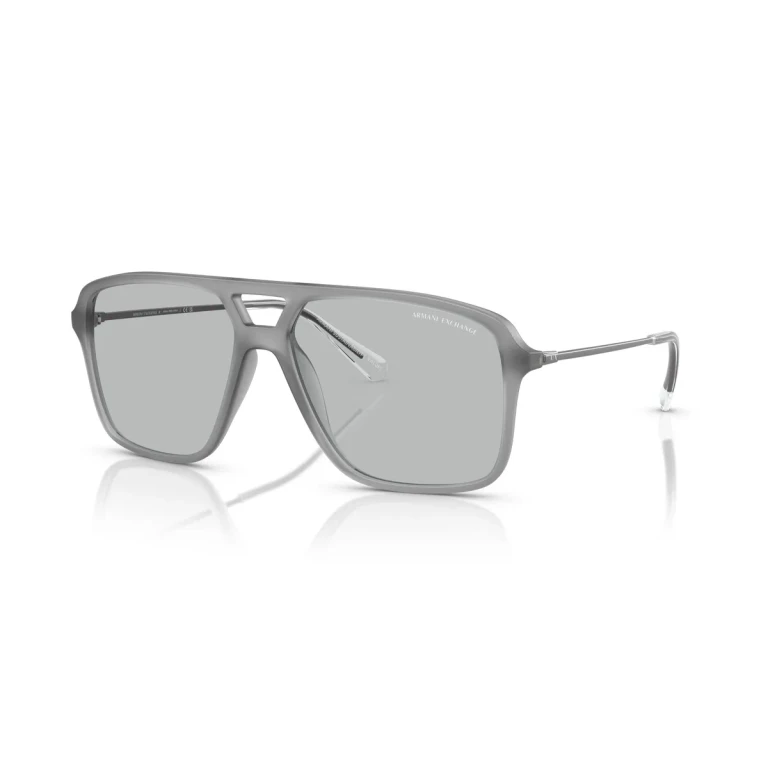 Armani Exchange Light Grey Navigator Mens Sunglasses AX4150SU 836387 59