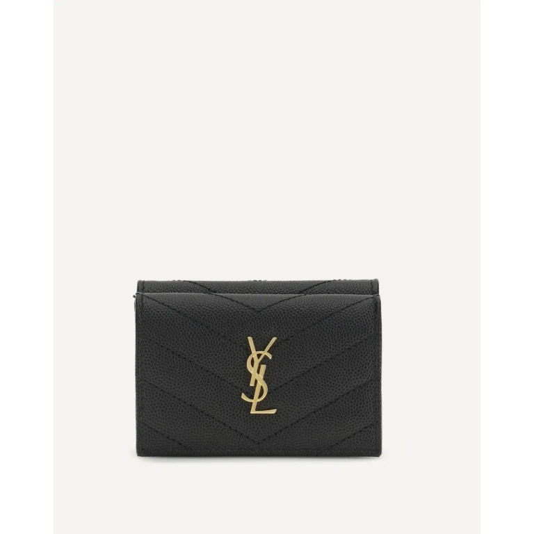 SAINT LAURENT Cassandre trifold Wallet Female UNI