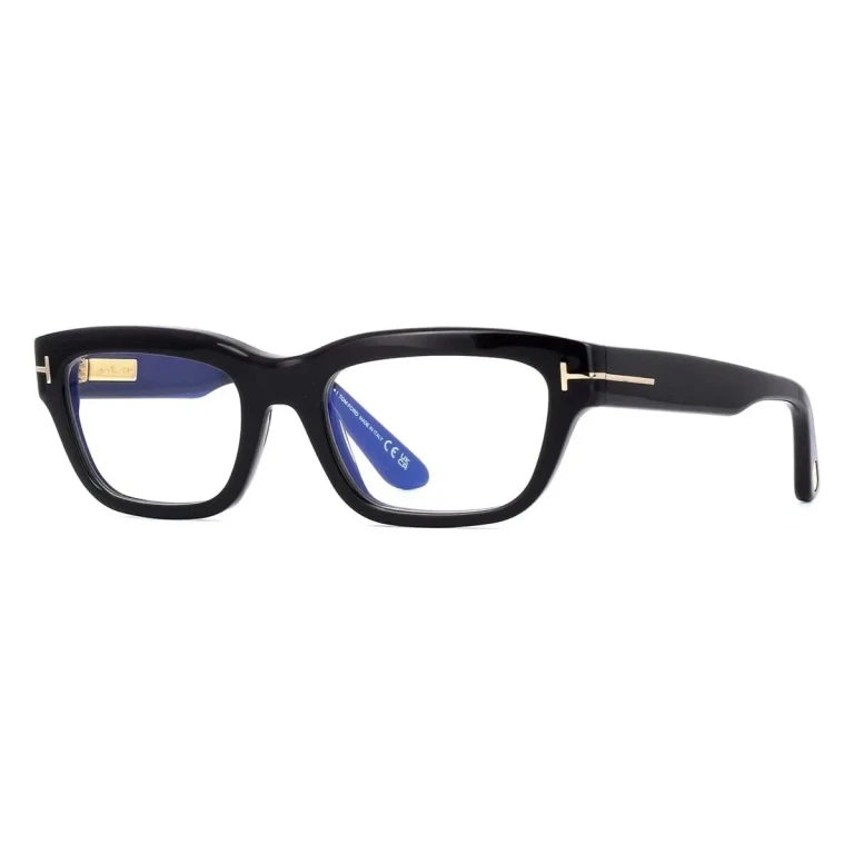 Tom Ford Blue Light Block Rectangular Mens Eyeglasses FT6045-B 001 52