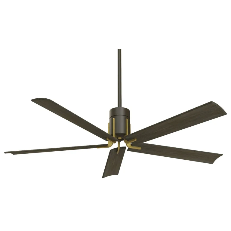 Minka-Aire Clean LED 60" Ceiling Fan in Oil Rubbed Bronze with Toned Brass